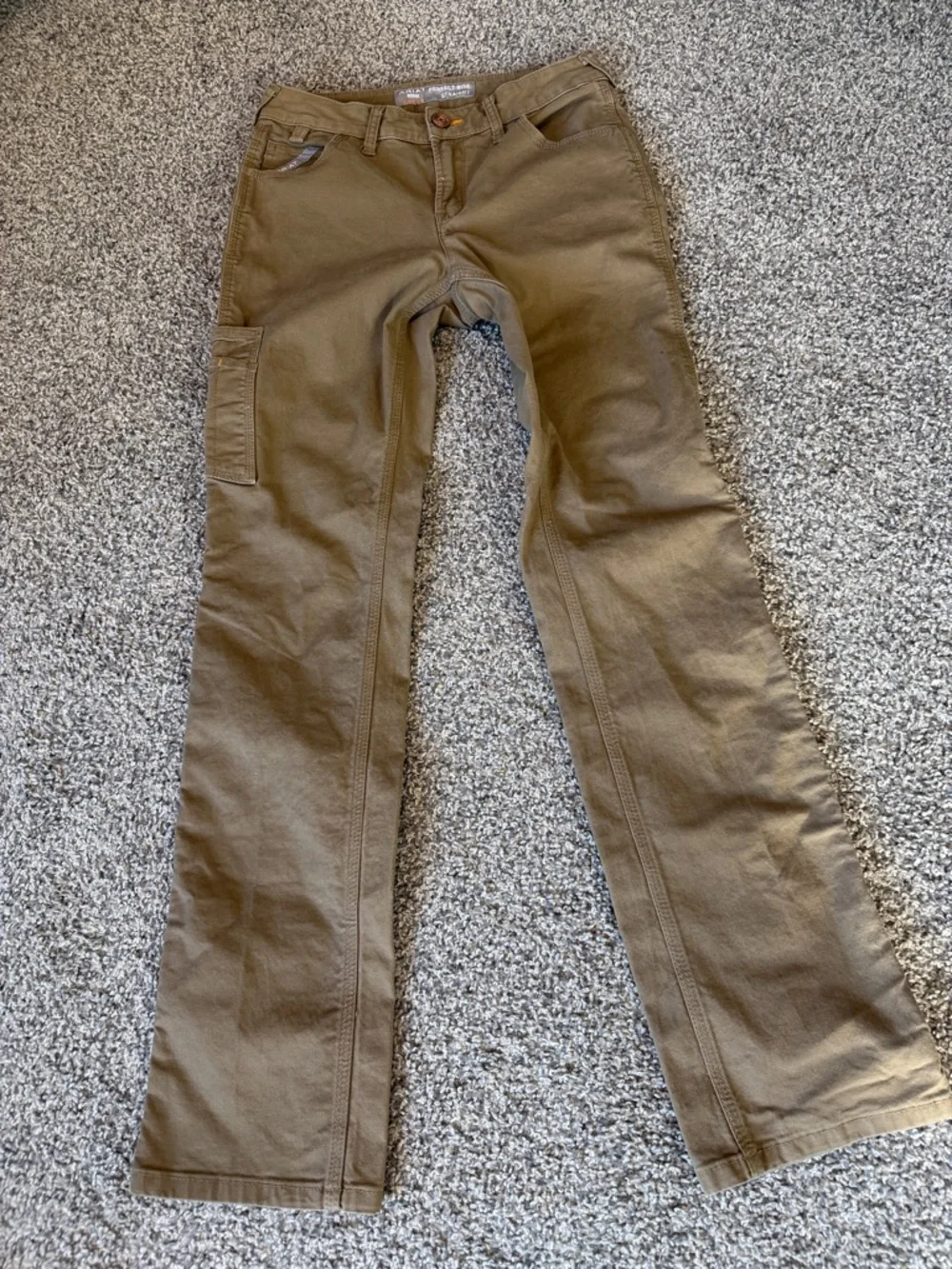 Ariat Brown Cargo Work Pants with Utility Pocket - Picture 8 of 16